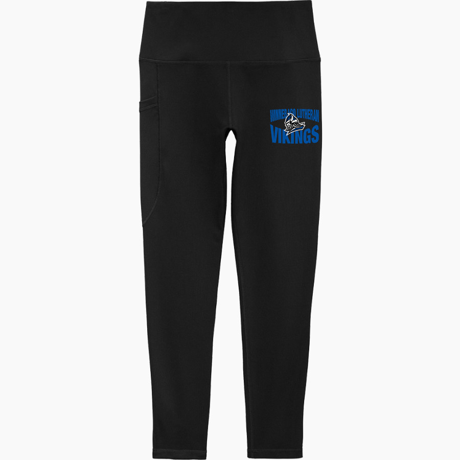 Winnebago Lutheran Vikings Online Store Sport-Tek Women's 7/8 High-Rise Legging