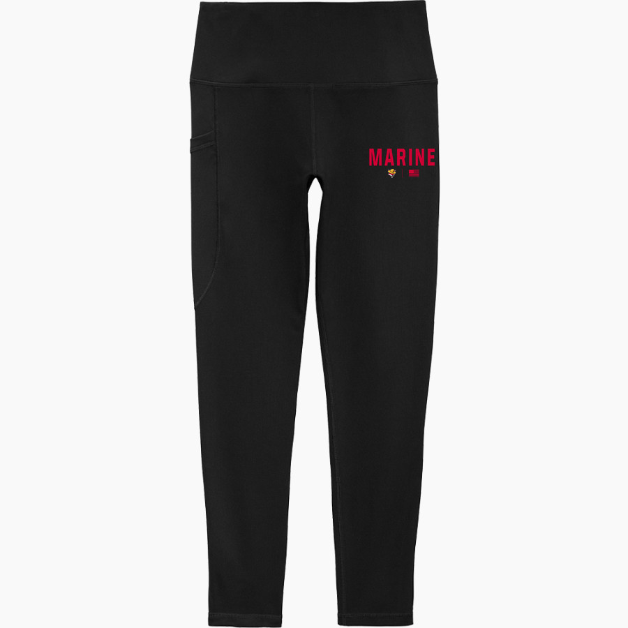 MARINE MILITARY ACADEMY LEATHERNECKS <span class="pdp-name-mascot">MARINE LEATHERNECKS</span> Sport-Tek Women's 7/8 High-Rise Legging