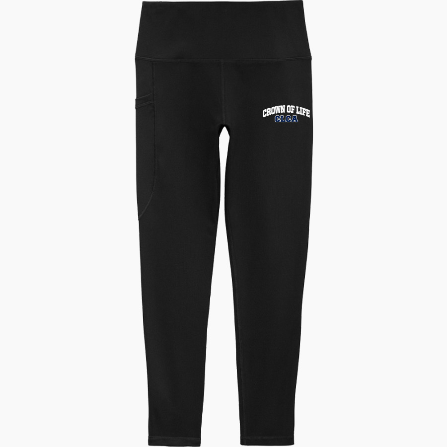 Crown of Life Knights <span class="pdp-name-mascot">Crown of Life Christian Academy Knights</span> Sport-Tek Women's 7/8 High-Rise Legging