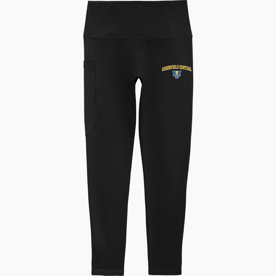 Greenfield Central Cougars Online Store <span class="pdp-name-mascot">Greenfield-Central Cougars</span> Sport-Tek Women's 7/8 High-Rise Legging