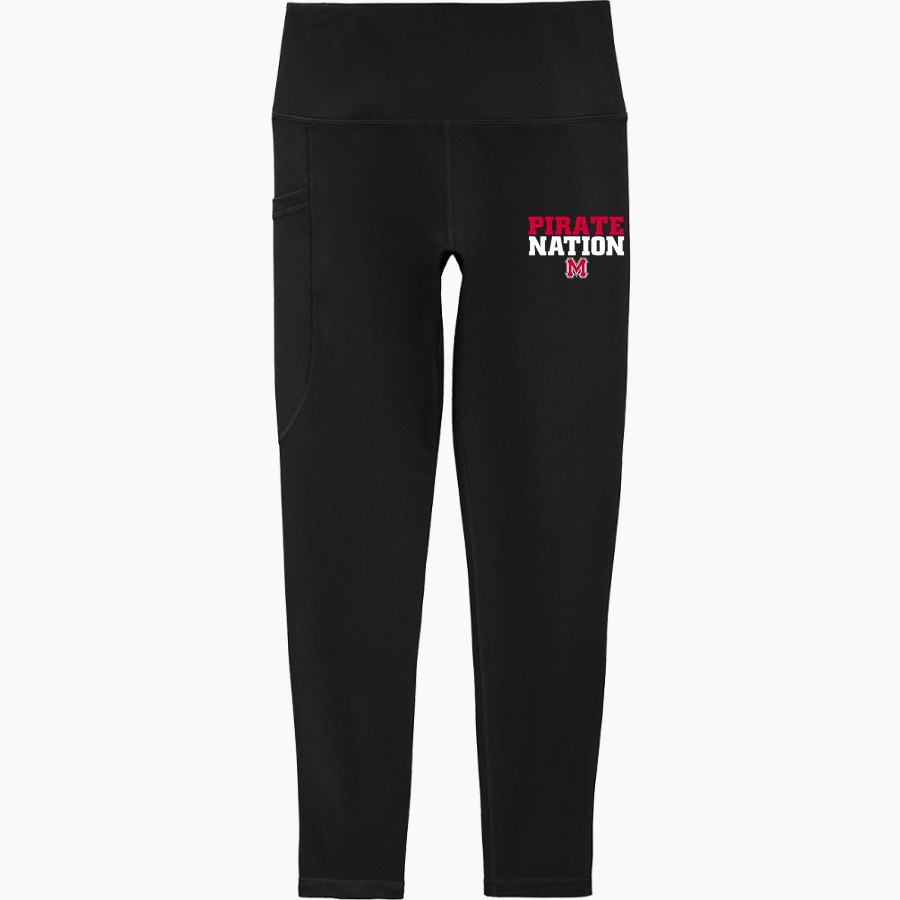 MARTINSVILLE HIGH SCHOOL PIRATES Sport-Tek Women's 7/8 High-Rise Legging