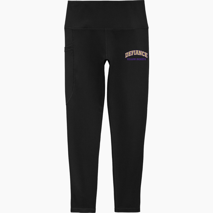 Defiance College Yellow Jackets Sport-Tek Women's 7/8 High-Rise Legging