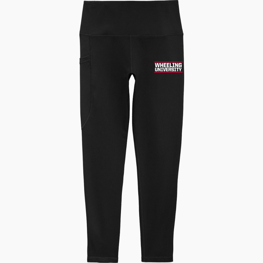 Wheeling University Cardinals Online Store Sport-Tek Women's 7/8 High-Rise Legging