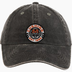 CUSHING HIGH SCHOOL TIGERS Port Authority Women's Garment Washed Hat Front Thumbnail