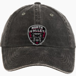 North Valley Bulldogs <span class="pdp-name-mascot">North Valley Baptist School Bulldogs</span> Port Authority Women's Garment Washed Hat Front Thumbnail
