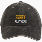 PERRY HIGH SCHOOL PANTHERS <span class="pdp-name-mascot">PERRY PANTHERS</span> Port Authority Women's Garment Washed Hat Front Thumbnail