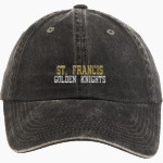 St. FRANCIS HIGH SCHOOL GOLDEN KNIGHTS <span class="pdp-name-mascot">SAINT FRANCIS GOLDEN KNIGHTS</span> Port Authority Women's Garment Washed Hat Front Thumbnail