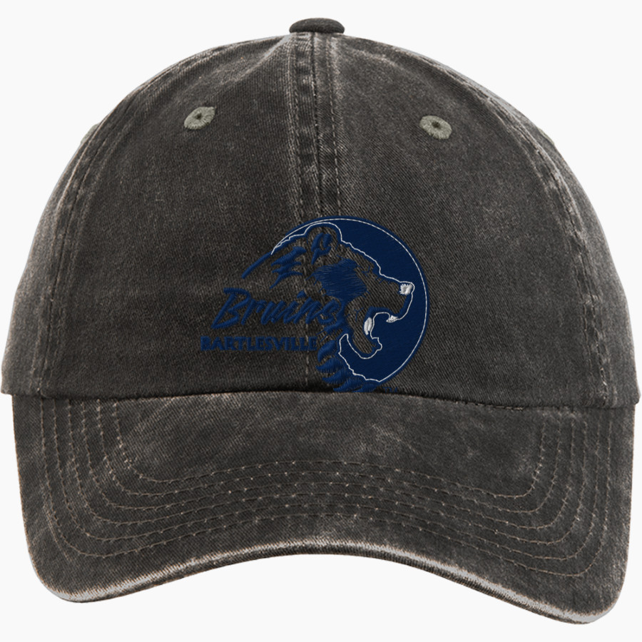 BARTLESVILLE HIGH SCHOOL BRUINS <span class="pdp-name-mascot">BARTLESVILLE BRUINS</span> Port Authority Women's Garment Washed Hat
