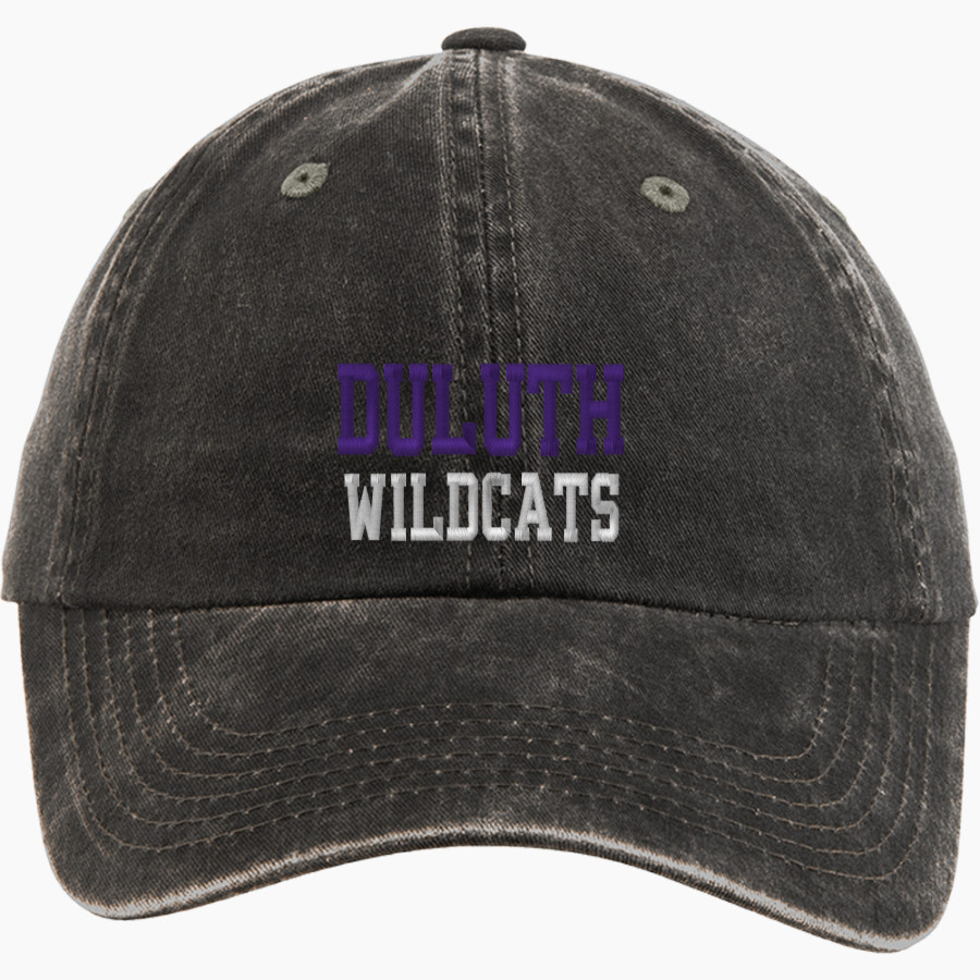 DULUTH HIGH SCHOOL WILDCATS <span class="pdp-name-mascot">DULUTH WILDCATS</span> Port Authority Women's Garment Washed Hat