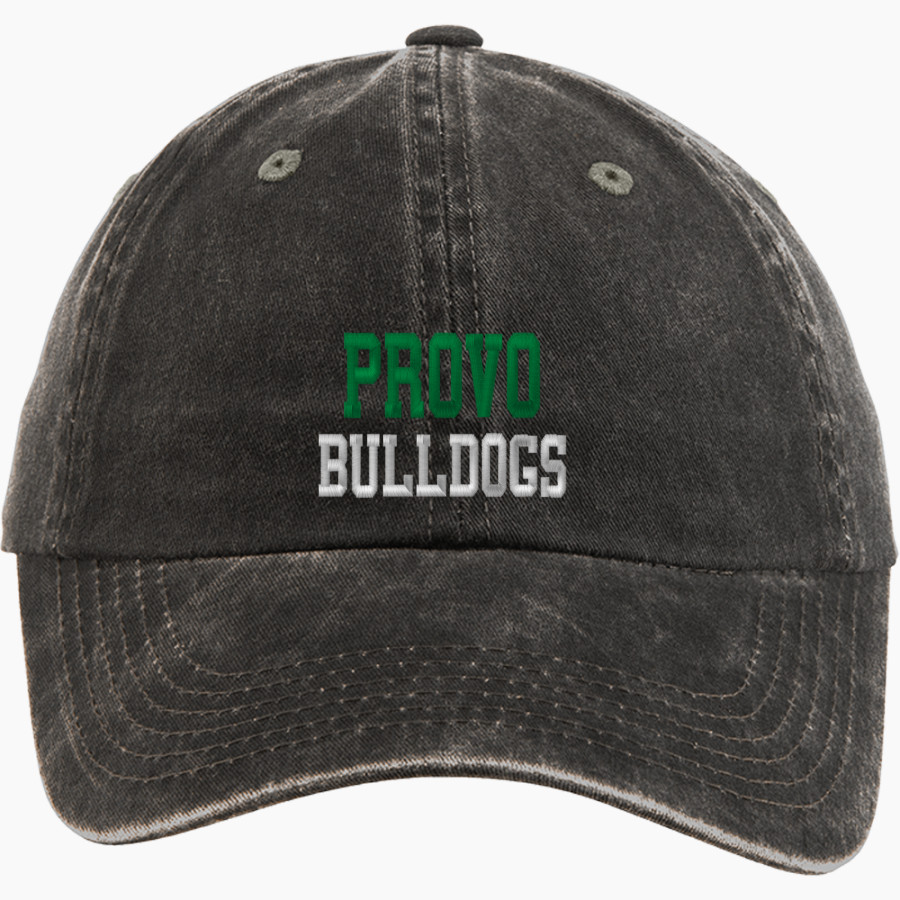 PROVO HIGH SCHOOL BULLDOGS <span class="pdp-name-mascot">PROVO BULLDOGS</span> Port Authority Women's Garment Washed Hat
