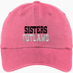 Sisters Outlaws Port Authority Women's Garment Washed Hat Front Thumbnail
