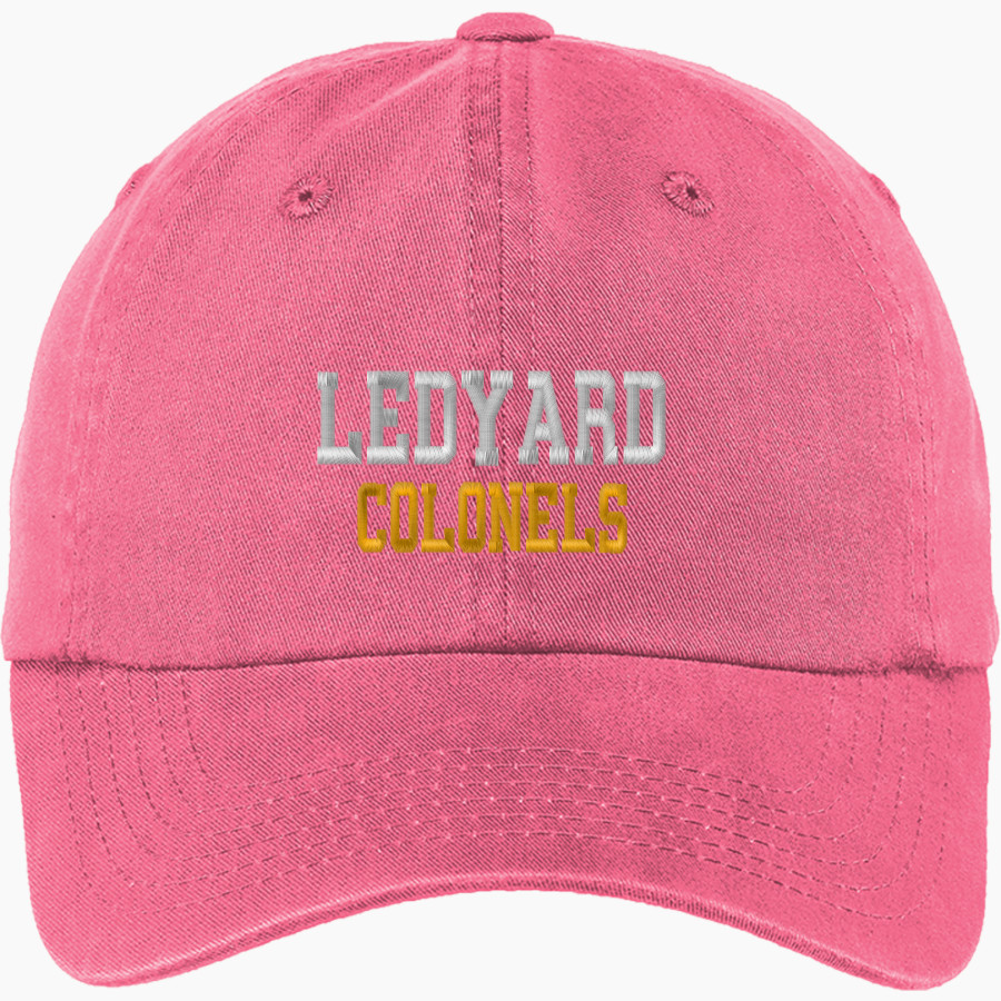 Ledyard Colonels <span class="pdp-name-mascot">LEDYARD COLONELS</span> Port Authority Women's Garment Washed Hat