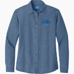 TST BOCES TST BOCES <span class="pdp-name-mascot">Tompkins-Seneca-Tioga Board of Cooperative Educational Services</span> Port & Company Women's Long Sleeve Value Denim Shirt Front Thumbnail