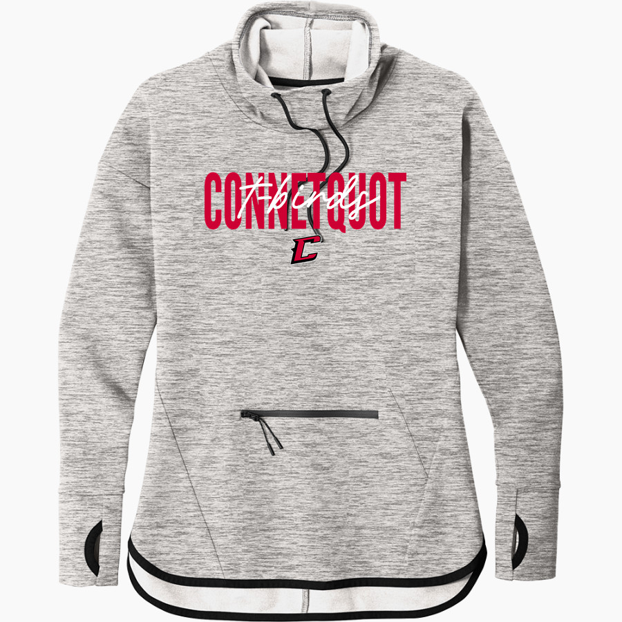 CONNETQUOT HIGH SCHOOL T-BIRDS Sport-Tek Women's Triumph Cowl Neck Pullover