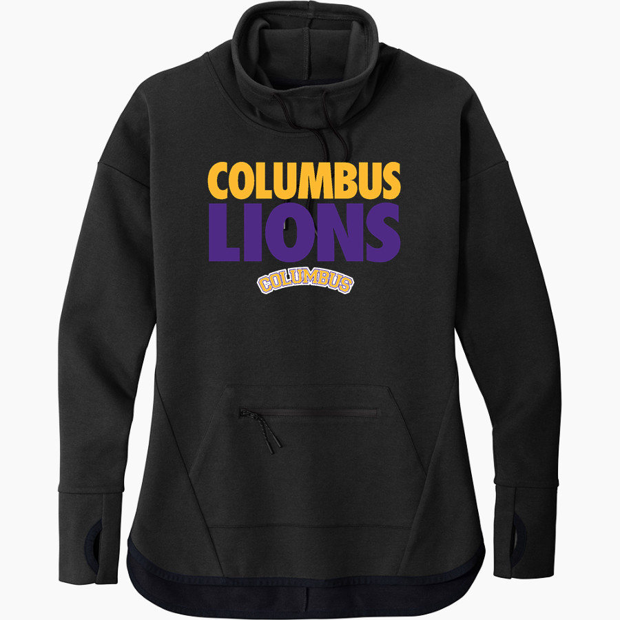 Columbus Lions Sport-Tek Women's Triumph Cowl Neck Pullover