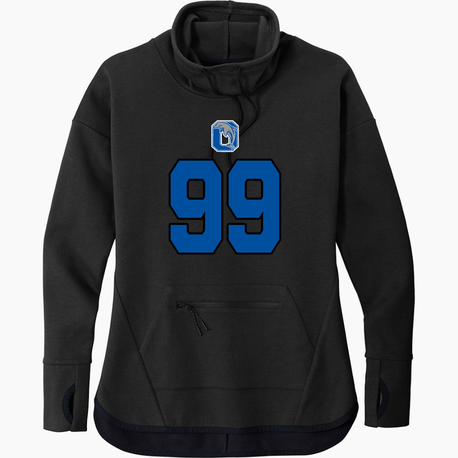 OCRACOKE SCHOOL DOLPHINS <span class="pdp-name-mascot">OCRACOKE DOLPHINS</span> Sport-Tek Women's Triumph Cowl Neck Pullover