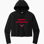 DOVER HIGH SCHOOL LONGHORNS Sport-Tek Women's PosiCharge Tri-Blend Fleece Midi Hoodie Front Thumbnail