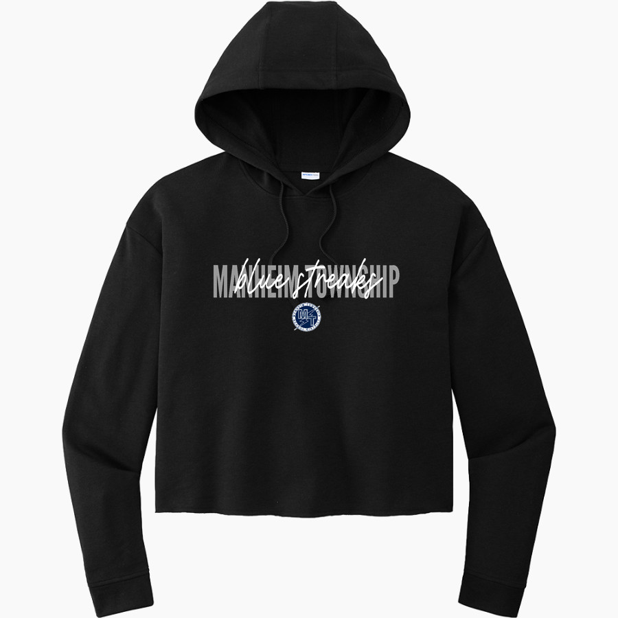 MANHEIM TOWNSHIP HIGH SCHOOL BLUE STREAKS <span class="pdp-name-mascot">MANHEIM TOWNSHIP BLUE STREAKS</span> Sport-Tek Women's PosiCharge Tri-Blend Fleece Midi Hoodie