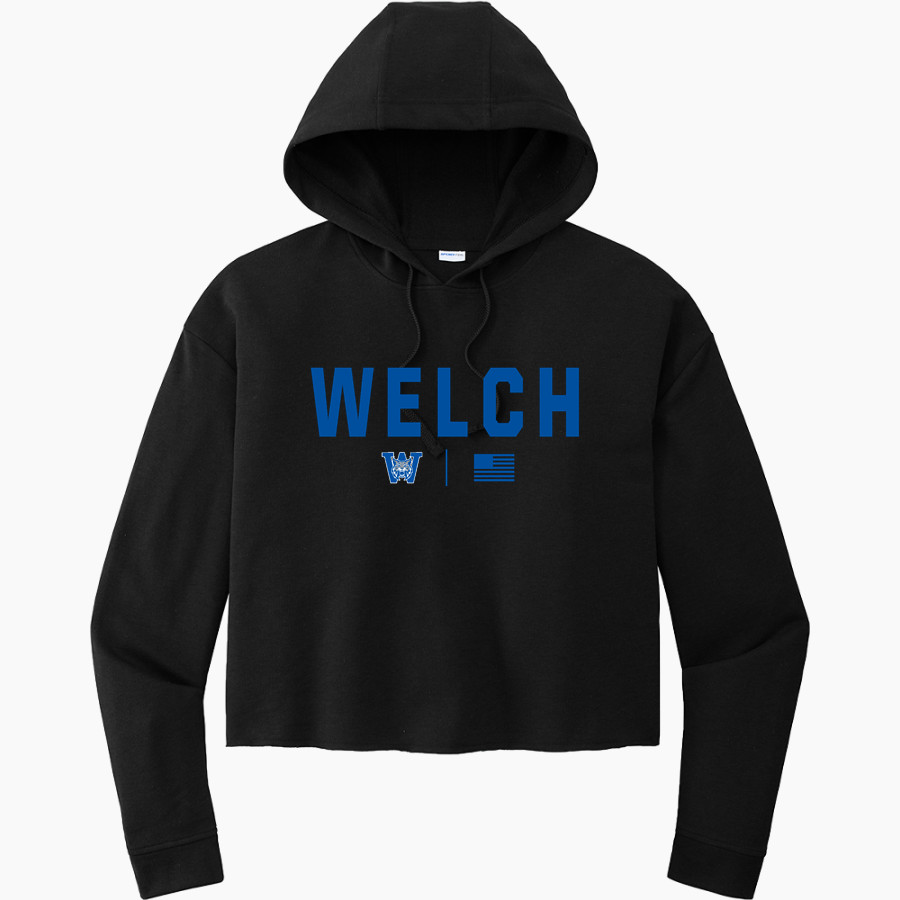 WELCH HIGH SCHOOL WILDCATS Sport-Tek Women's PosiCharge Tri-Blend Fleece Midi Hoodie