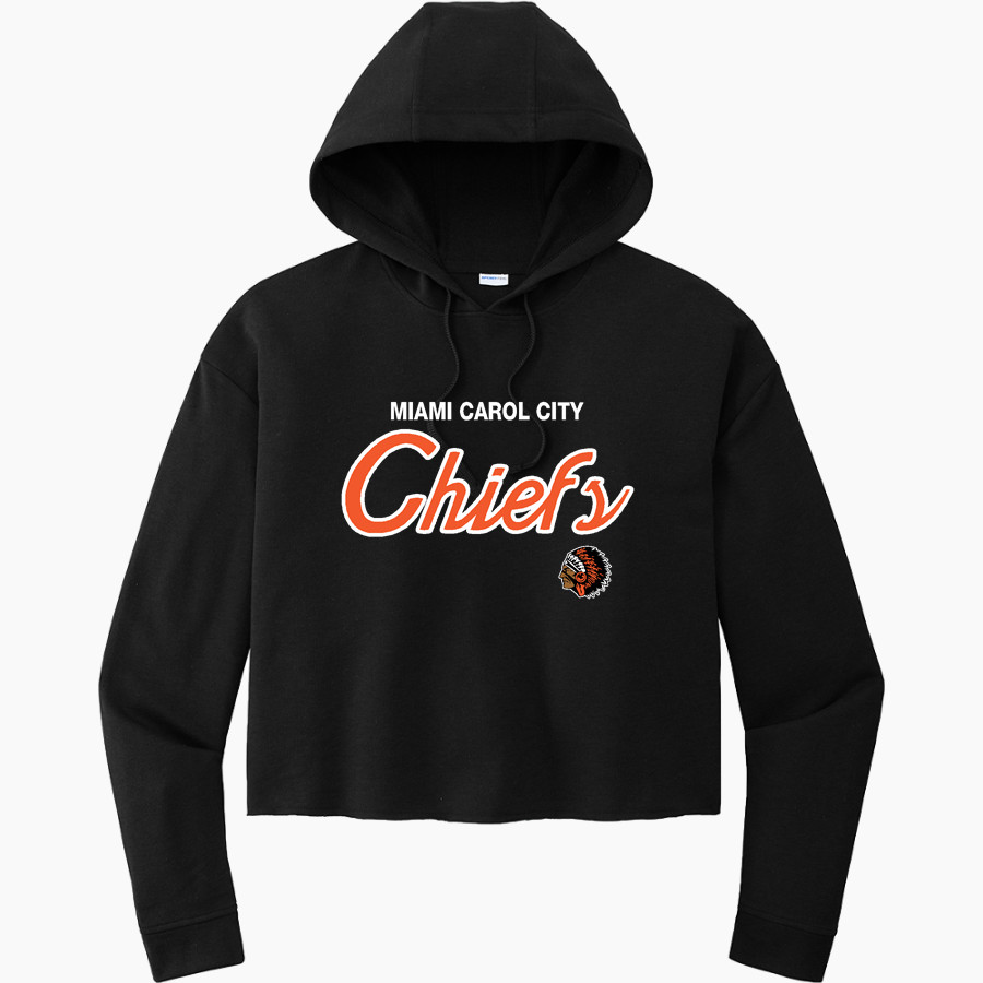 MIAMI CAROL CITY SR HIGH SCHOOL CHIEFS Sport-Tek Women's PosiCharge Tri-Blend Fleece Midi Hoodie
