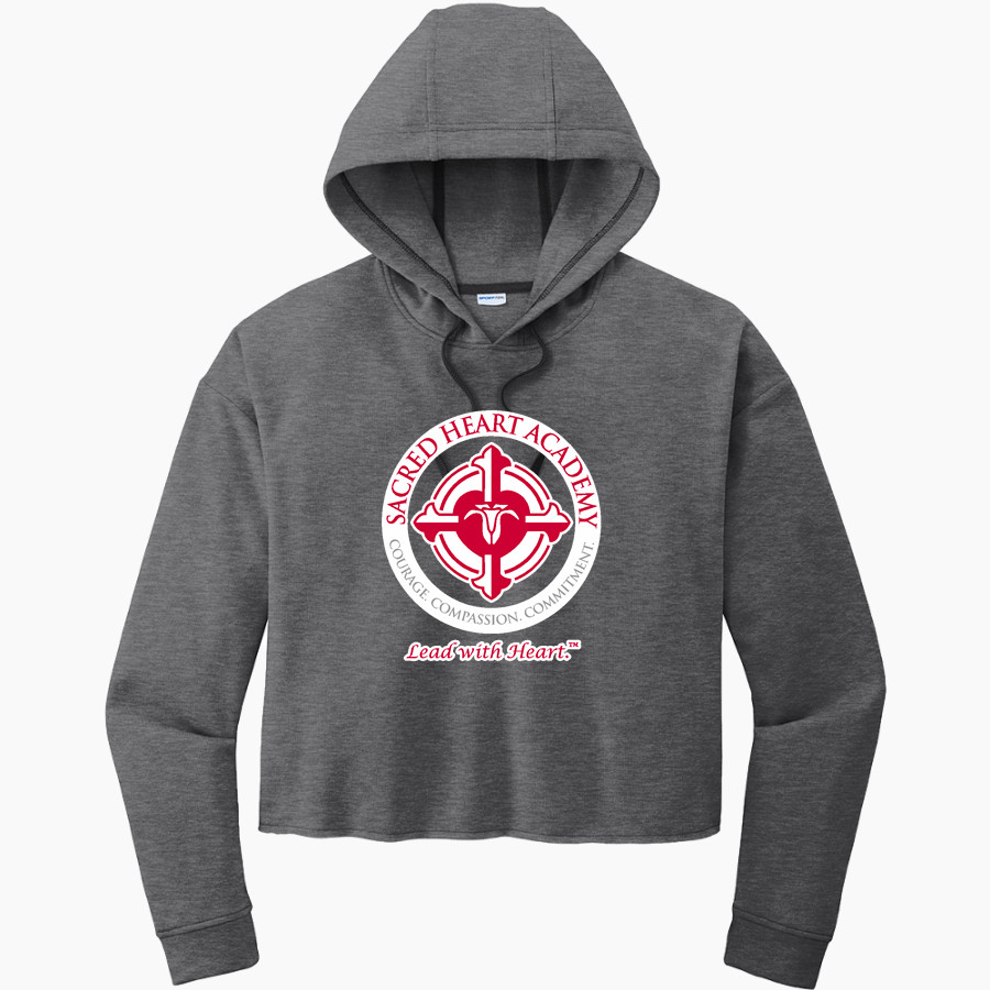 Sacred Heart Academy lead with heart Sport-Tek Women's PosiCharge Tri-Blend Fleece Midi Hoodie