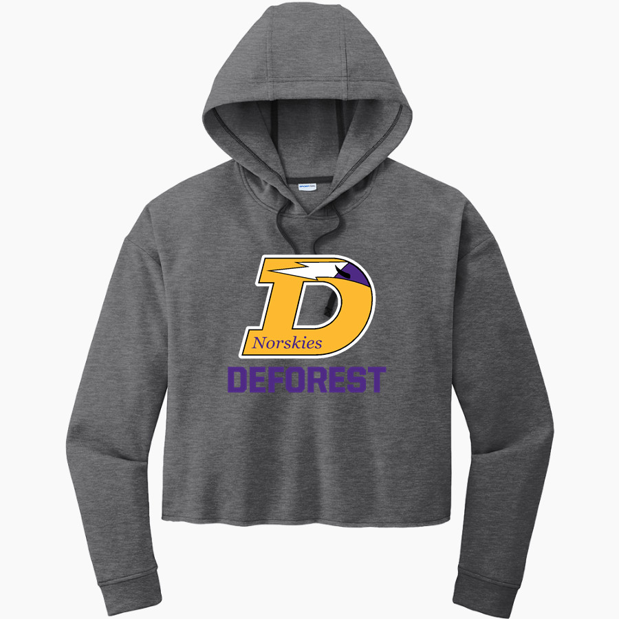 DEFOREST HIGH SCHOOL NORSKIES Sport-Tek Women's PosiCharge Tri-Blend Fleece Midi Hoodie