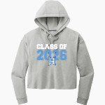 HAMPTON HIGH SCHOOL BULLDOGS <span class="pdp-name-mascot">HAMPTON BULLDOGS</span> Sport-Tek Women's PosiCharge Tri-Blend Fleece Midi Hoodie Front Thumbnail