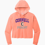 Cornell Rams <span class="pdp-name-mascot">Cornell Rams</span> Sport-Tek Women's PosiCharge Tri-Blend Fleece Midi Hoodie Front Thumbnail