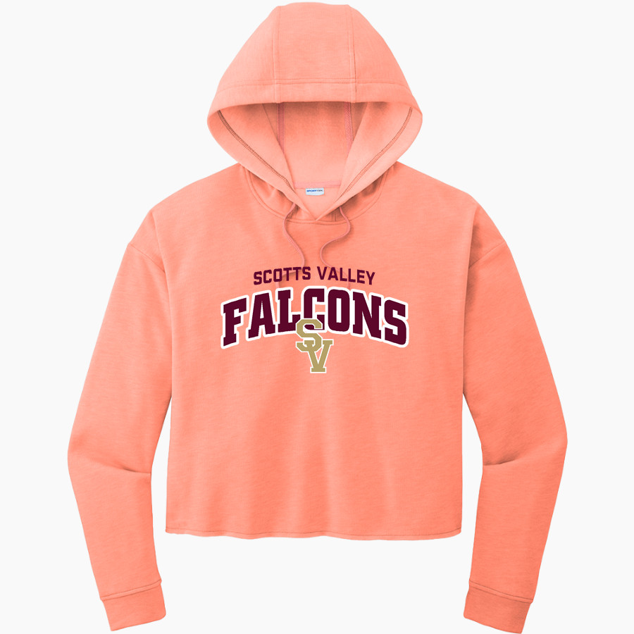 Scotts Valley Falcons Sport-Tek Women's PosiCharge Tri-Blend Fleece Midi Hoodie