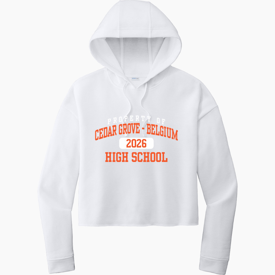 CEDAR GROVE-BELGIUM HIGH SCHOOL ROCKETS Sport-Tek Women's PosiCharge Tri-Blend Fleece Midi Hoodie