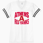 ATHENS HIGH SCHOOL RED HAWKS <span class="pdp-name-mascot">ATHENS RED HAWKS</span> Sport-Tek Women's PosiChange Replica Jersey Front Thumbnail
