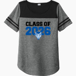 Lebanon Blue Devils <span class="pdp-name-mascot">Lebanon Blue Devils</span> Sport-Tek Ladies PosiCharge Tri-Blend Wicking Fan Tee Front Thumbnail