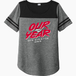 Erie Kats Sport-Tek Ladies PosiCharge Tri-Blend Wicking Fan Tee Front Thumbnail