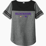 Rolling Meadows Mustangs <span class="pdp-name-mascot">Rolling Meadows High School Mustangs</span> Sport-Tek Ladies PosiCharge Tri-Blend Wicking Fan Tee Front Thumbnail
