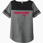 Boiling Springs Middle School bulldogs offical sideline store <span class="pdp-name-mascot">Boiling Springs Bulldogs</span> Sport-Tek Ladies PosiCharge Tri-Blend Wicking Fan Tee Front Thumbnail