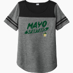Mayo Spartans <span class="pdp-name-mascot">Mayo Spartans</span> Sport-Tek Ladies PosiCharge Tri-Blend Wicking Fan Tee Front Thumbnail