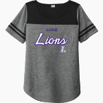 LUHI Lions <span class="pdp-name-mascot">Lutheran Lions</span> Sport-Tek Ladies PosiCharge Tri-Blend Wicking Fan Tee Front Thumbnail