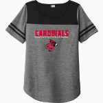 Central Decatur Cardinals Sport-Tek Ladies PosiCharge Tri-Blend Wicking Fan Tee Front Thumbnail