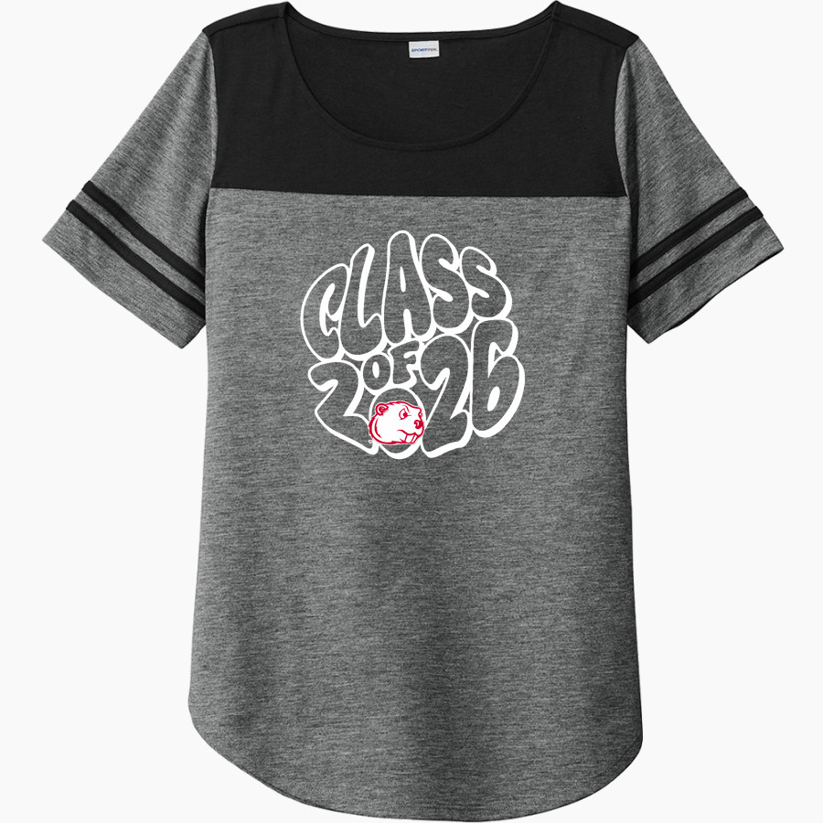 Minot State Beavers <span class="pdp-name-mascot">Minot State Beavers</span> Sport-Tek Ladies PosiCharge Tri-Blend Wicking Fan Tee