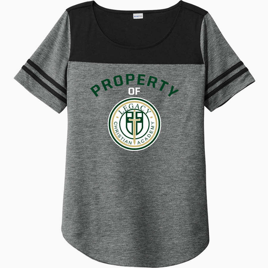 LEGACY CHRISTIAN WARRIORS Sport-Tek Ladies PosiCharge Tri-Blend Wicking Fan Tee