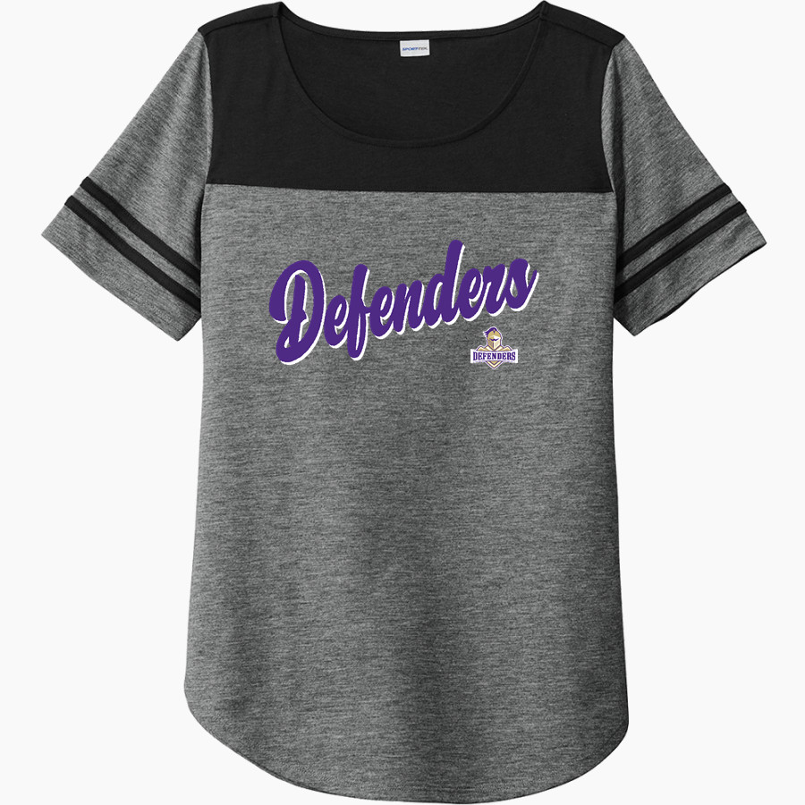 Westminster Defenders <span class="pdp-name-mascot">Westminster Defenders</span> Sport-Tek Ladies PosiCharge Tri-Blend Wicking Fan Tee