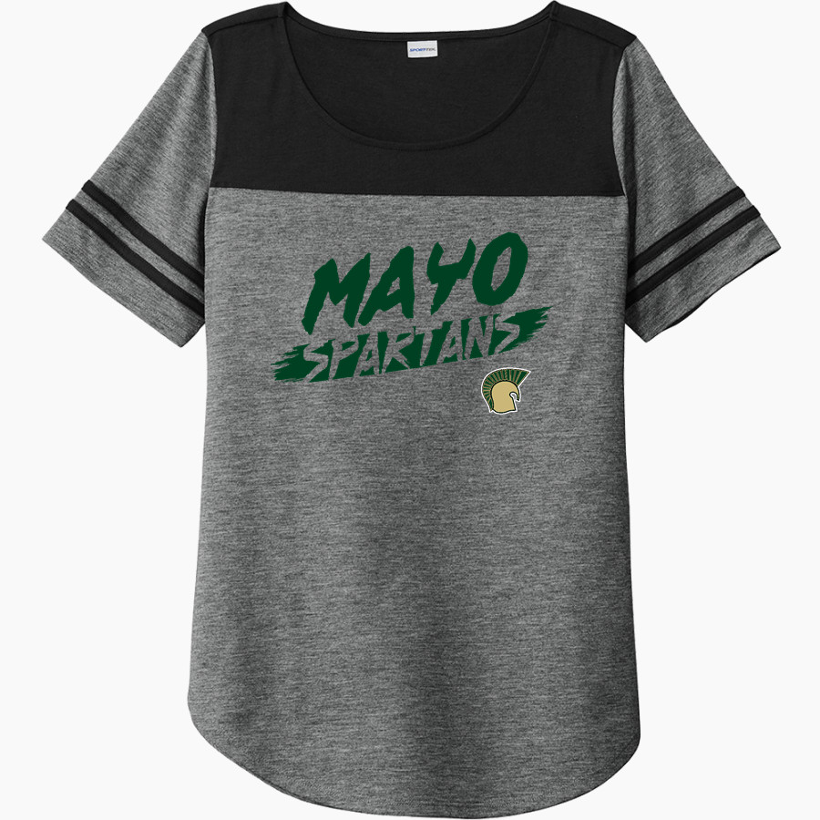 Mayo Spartans <span class="pdp-name-mascot">Mayo Spartans</span> Sport-Tek Ladies PosiCharge Tri-Blend Wicking Fan Tee
