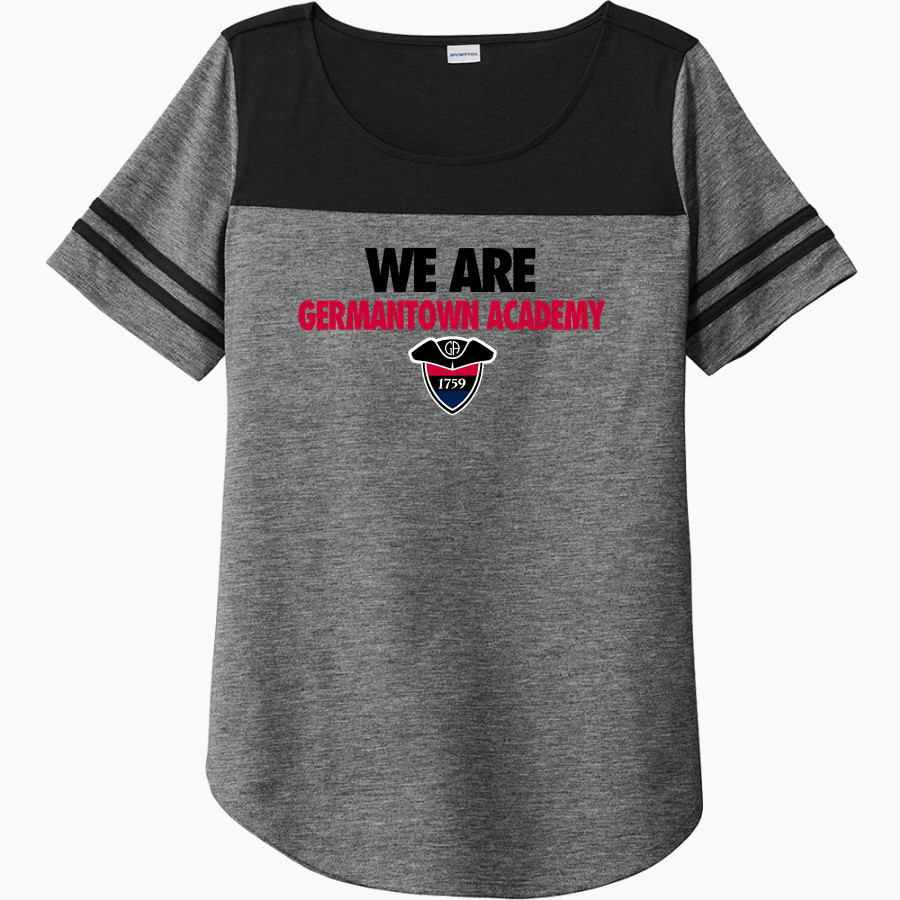 Germantown Academy Patriots <span class="pdp-name-mascot">Germantown Academy Patriots</span> Sport-Tek Ladies PosiCharge Tri-Blend Wicking Fan Tee