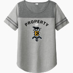 EISENHOWER HIGH SCHOOL PANTHERS <span class="pdp-name-mascot">EISENHOWER PANTHERS</span> Sport-Tek Ladies PosiCharge Tri-Blend Wicking Fan Tee Front Thumbnail