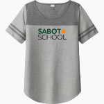 Sabot School Sabot School <span class="pdp-name-mascot">STONY POINT SCHOOL</span> Sport-Tek Ladies PosiCharge Tri-Blend Wicking Fan Tee Front Thumbnail