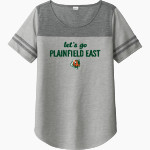 Plainfield East Bengals <span class="pdp-name-mascot">Plainfield East</span> Sport-Tek Ladies PosiCharge Tri-Blend Wicking Fan Tee Front Thumbnail