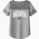 Grant County Braves The Official Online Store <span class="pdp-name-mascot">Grant County Braves</span> Sport-Tek Ladies PosiCharge Tri-Blend Wicking Fan Tee Front Thumbnail