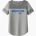 Wheatland High School Pirates <span class="pdp-name-mascot">Wheatland High School Pirates</span> Sport-Tek Ladies PosiCharge Tri-Blend Wicking Fan Tee Front Thumbnail