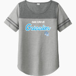 Oak Grove Grizzlies <span class="pdp-name-mascot">Oak Grove Grizzlies</span> Sport-Tek Ladies PosiCharge Tri-Blend Wicking Fan Tee Front Thumbnail