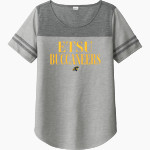 East Tennessee State University Buccaneers Sport-Tek Ladies PosiCharge Tri-Blend Wicking Fan Tee Front Thumbnail